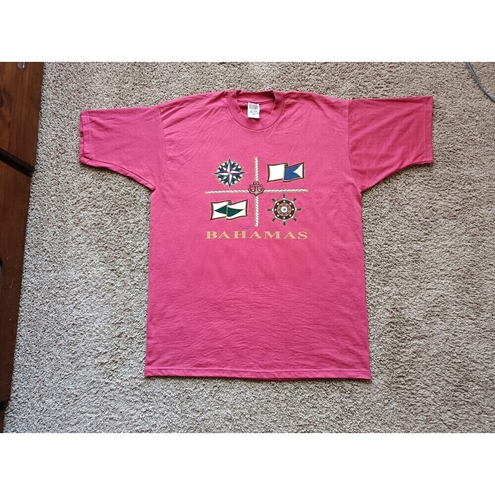 Bahamas T-Shirt Men's Size XL Red Short Sleeve Vintage
